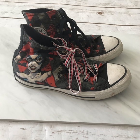 harley quinn converse high tops